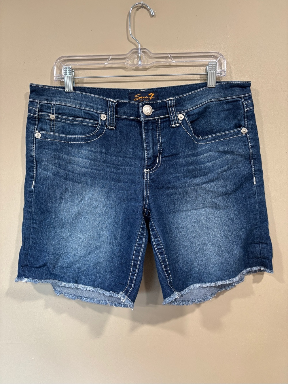 Seven7 Women's Blue Denim Cut-Off Shorts Size 8